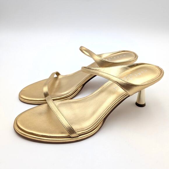 Marc Fisher LTD Alonde Slide Sandal Open Toe Women's Gold Size US9M EU39.5 - Picture 1 of 10